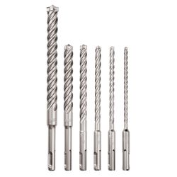 Milwaukee MX4 Assorted in. Carbide Rotary Hammer Drill Bit Set SDS-Plus Shank 6 pc