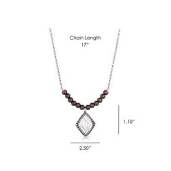 Montana Silversmiths Women's Blank Slate Beaded Black/Silver Necklace One Size Fits Most