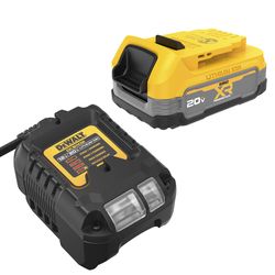 DeWalt 20V MAX XR DCBP034C 1.7 Ah Lithium-Ion Compact Battery and Charger Starter Kit 2 pc