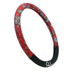 Hooey Black/Red Western Floral Steering Wheel Cover 1 pk