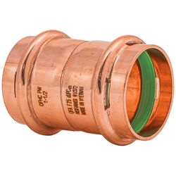QuickFitting 1-1/2 in. Press in. Press in. Copper Coupling with Stop