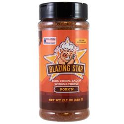 Blazing Star Pork'n Bar-B-Q Rub/Seasoning 13.7 oz
