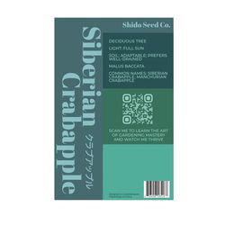 Chive Shido Seeds Siberian Crabapple Fruit Seeds