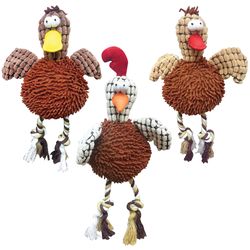 Spot Gigglers For Dog Assorted Plush Chicken Pet Toy 1 pk