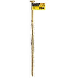 PowerPro 3/8 in. X 8 in. L Star Carbon Steel Lag Screw 1 pk