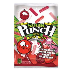 Sour Punch Bites Assorted Ragin' Reds Candy 5 oz