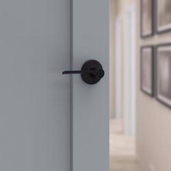 Kwikset Ladera Contemporary Matte Black Privacy Lever