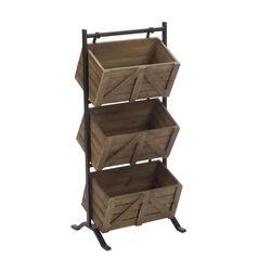 Tripar 15-3/4 in. L X 12-3/4 in. W X 35-1/2 in. H Brown Tiered Storage Organizer