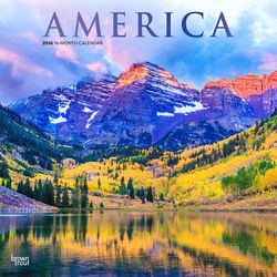 BrownTrout Publishers 2026 Square Flap .10 in. H X 12 in. L Multicolored Paper America Calendar