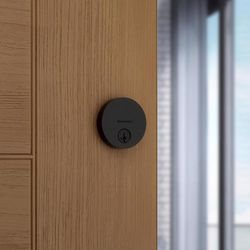 Kwikset Uptown Matte Black Metal Deadbolt