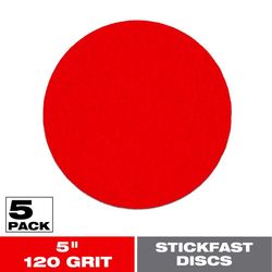Diablo StickFast 5 in. Ceramic Blend Adhesive Sanding Disc 120 Grit Fine 5 pk