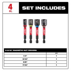 Milwaukee 1/4 in. Steel Nut Driver Set 4 pc