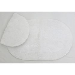 Grund America Puro 24 in. L X 17 in. W White Cotton Bath Rug Latex Free