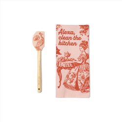 Two Left Feet Red Cotton Tea Towel