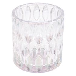 Karma 4 in. H Iridescent Glass Starry Votive