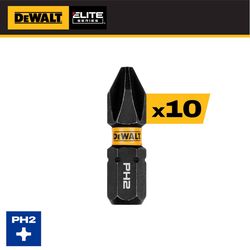 DeWalt ELITE SERIES Phillips #2 X 1 in. L Insert Bit Steel 10 pc