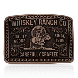 Montana Silversmiths Heritage Rider Whiskey Ranch Attitude Belt Buckle