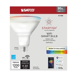 Satco Starfish PAR38 E26 (Medium) Smart-Enabled LED Bulb Multi-Colored 90 Watt Equivalence 1 pk