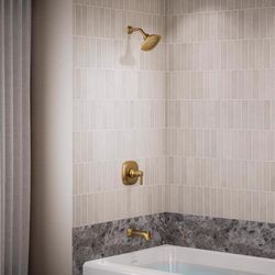 Kohler Envelu Vibrant Brushed Moderne Brass Tub and Shower Faucet