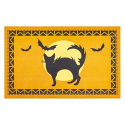 Modern Mat 20 in. W X 32 in. L Multi-Color Signature Cat Polyester Door Mat