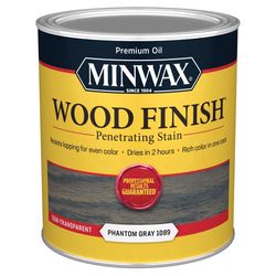 Minwax Wood Finish Semi-Transparent Satin Phantom Gray Oil-Based Penetrating Wood Stain 1 qt