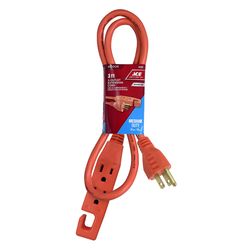 Ace Indoor 3 ft. L Orange Triple Outlet Cord 14/3 SJT