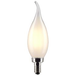 Satco CA10 (Flame Tip) E12 (Candelabra) Filament LED Bulb Soft White 40 Watt Equivalence 2 pk