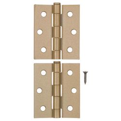 Ace 3 in. L Satin Brass Screen/Storm Door Hinge 2 pk