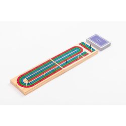 Regal Cribbage Board and Playing Cards Multicolored
