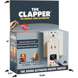 The Clapper 3.3 amps Single Pole Sensor Sound Activated Switch White 1 pk