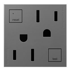 Legrand Adorne 15 amps 125 V Single Silver GFCI Outlet 5-15 R 1 pk