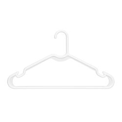 Whitmor Plastic White Hanger 3 pk