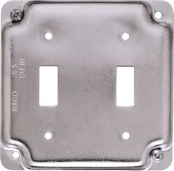 Raco Square Steel 2 gang 4 in. H X 4 in. W Box Cover