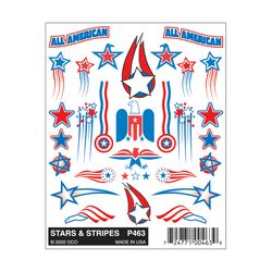PineCar Stick On Decals Multicolored