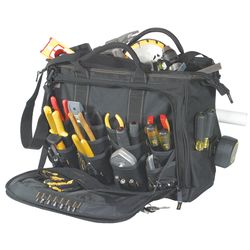CLC 7 in. W X 14 in. H Polyester Tool Carrier 50 pocket Black/Tan 1 pc