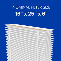 AprilAire 16 in. W X 25 in. H X 6 in. Pleated 10 MERV Pleated Air Filter 1 pk