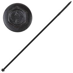 Screw Products, Inc. YUKON #16 in. X 12 in. L Hex Black Steel Lag Screw 1 pk