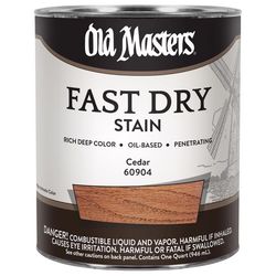 Old Masters Professional Semi-Transparent Cedar Oil-Based Alkyd Fast Dry Wood Stain 1 qt