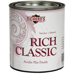 Richard's Paint Rich Classic Flat Accent Base Interior/Exterior Paint Exterior and Interior 1 qt