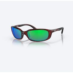 Costa Brine Sunglasses Brown Tortoise Frame Green Lens Polarized Blue Light Blocking