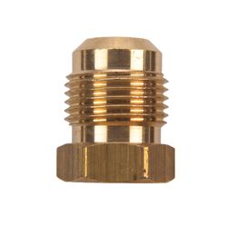 JMF Company 1/4 in. Flare Yellow Brass Hex Plug