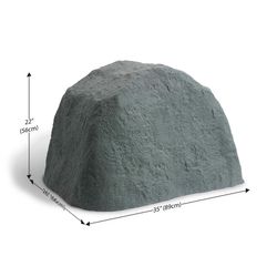 Algreen Charcoalstone Polyethylene 22 in. H X 35 in. L X 26 in. W Rock Outdoor Decoration