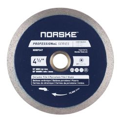 Norske 4-1/2 in. D X 5/8 and 7/8 in. Diamond Continuous Rim Circular Saw Blade 1 each