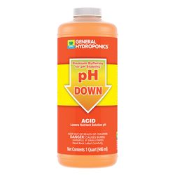General Hydroponics pH Down Liquid pH Control 1 qt