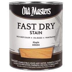 Old Masters Professional Semi-Transparent Satin Maple Oil-Based Alkyd Fast Dry Wood Stain 1 qt