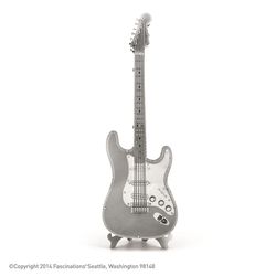 Fascinations Metal Earth Lead Guitar 3D Model Kit Silver
