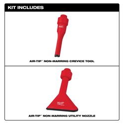 Milwaukee Air-Tip 4.33 L X 9.1 in. W Non Marring Utility Vacuum Nozzle 2 pc