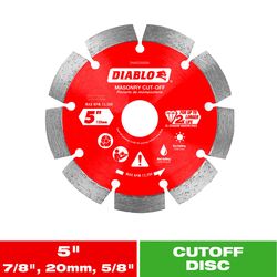 Diablo 5 in. D X 7/8 in. X .087 in. thick Diamond Masonry Cut-Off Disc 1 pk