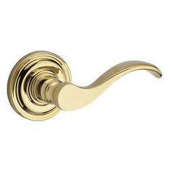 Baldwin Reserve Curve Lever Polished Brass Dummy Lever