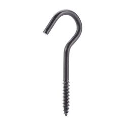 Wright Medium Matte Black Steel 3-3/8 in. L Ceiling Hook 50 lb 1 pk